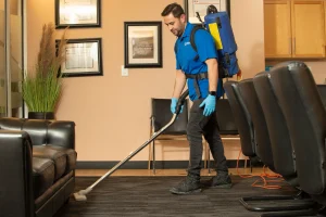 commercial floor care maintenance being performed in a Winnipeg facility