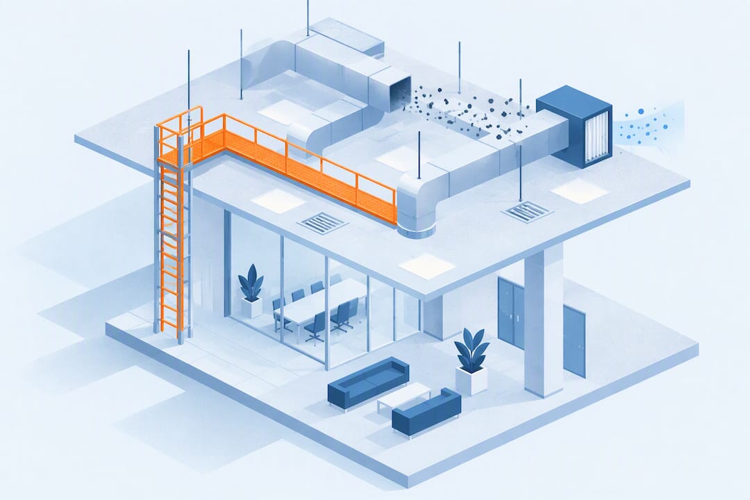 Isometric high dusting cleaning title card